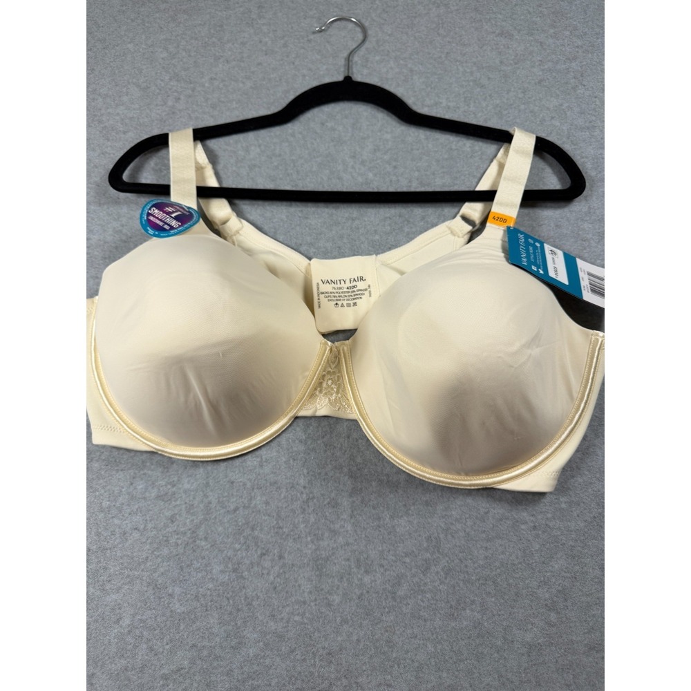 Vanity Fair Ivory 76380 BEAUTY BACK full figure SMOOTHING UW Bra 42DD SKU 224